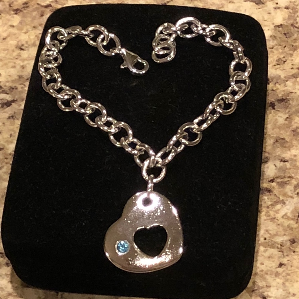 Unique Sterling Silver cutout link bracelet